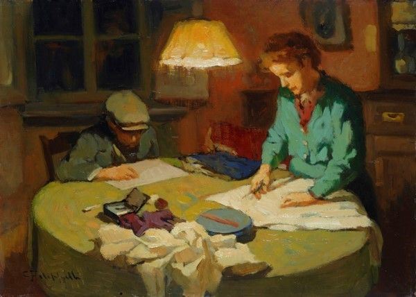 Cafiero Filippelli - Interno con figure