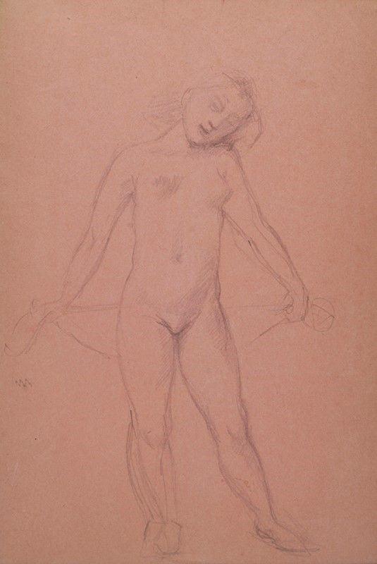 Balthus (Count Balthasar Klossowski de Rola) : Bambina  - Matita su carta - Asta Arte moderna e contemporanea - Galleria Pananti Casa d'Aste
