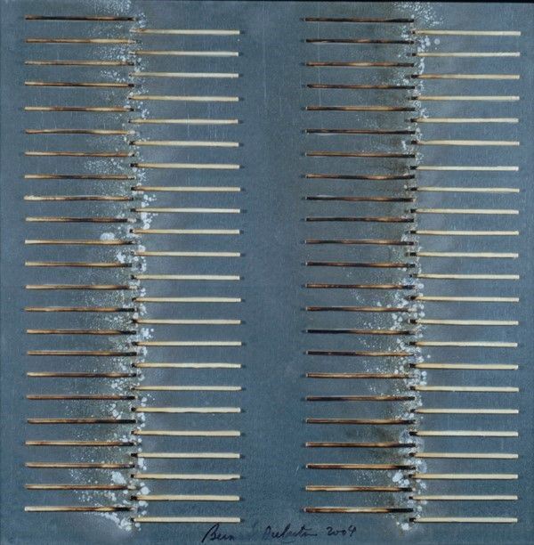 Bernard Aubertin : Senza titolo  (2004)  - Combustione su lastra - Asta Autori del XIX e XX sec., arte moderna e contemporanea - I - Galleria Pananti Casa d'Aste