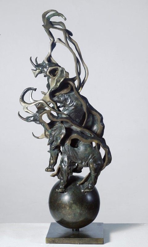 Fernandez Arman : Elefantini  (1999)  - Bronzo - Auction Autori del XIX e XX sec., arte moderna e contemporanea - I - Galleria Pananti Casa d'Aste