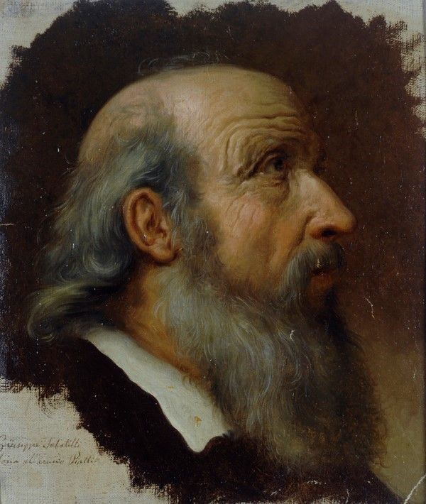 Giuseppe Sabatelli - Profilo di Uomo con Barba