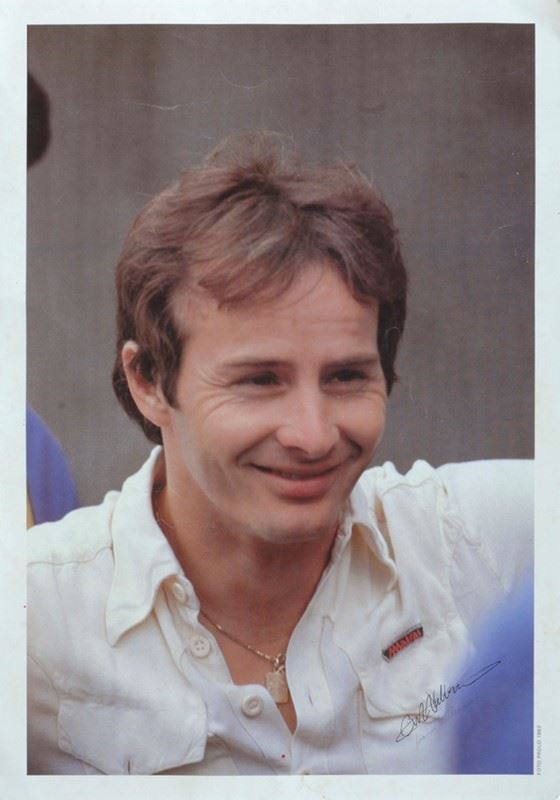 Poster Gilles Villeneuve con autografo