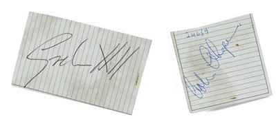 Autografi Colin Chapman e Graham Hill