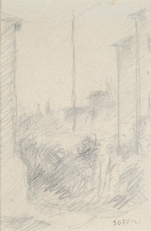 Ardengo Soffici - Paesaggio con Case