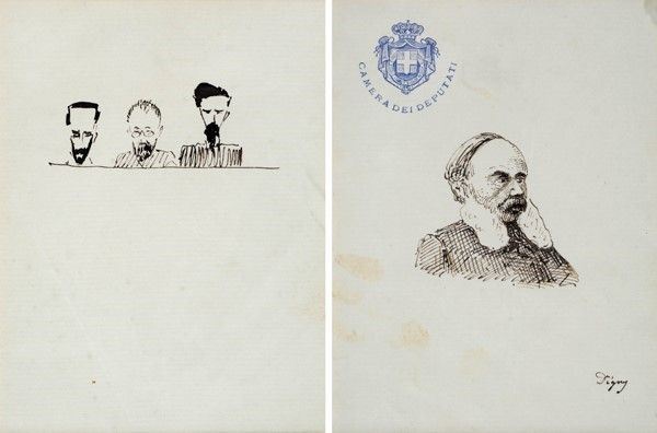 Lotto composto da due disegni