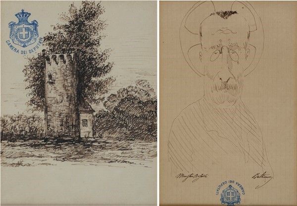 Lotto composto da due disegni