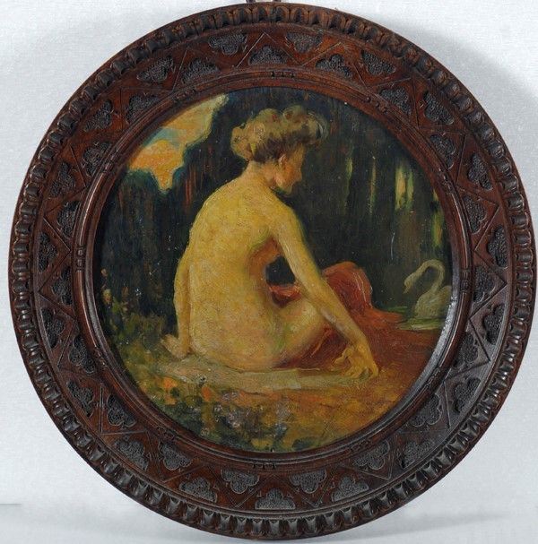 Anonimo, inizi XX sec. - Nudo femminile di spalle