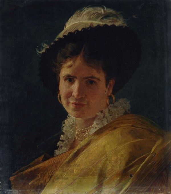 Scuola Italiana, XIX sec. - Ritratto di signora