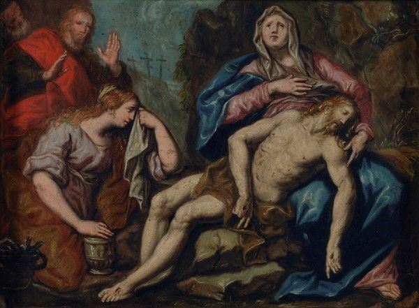 Scuola Fiamminga, XVII-XVIII Sec. - Compianto sul Corpo di Cristo