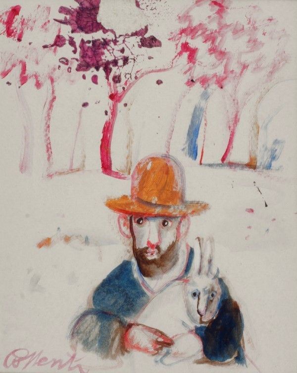 Antonio Possenti - Uomo con coniglio