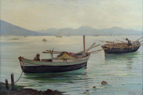 Alfonso Simonetti - Barconi in Mare