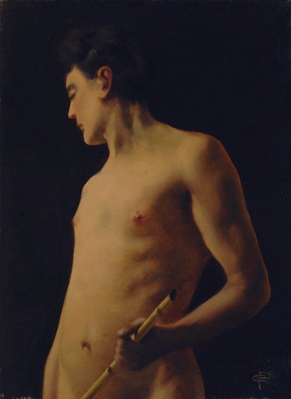 Anonimo, XIX Sec. - Nudo Maschile