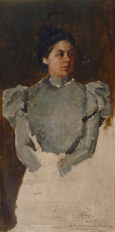 Vincenzo Volpe : Ritratto  (1900)  - Olio su tavola - Asta Autori del XIX e XX sec. - I - Galleria Pananti Casa d'Aste