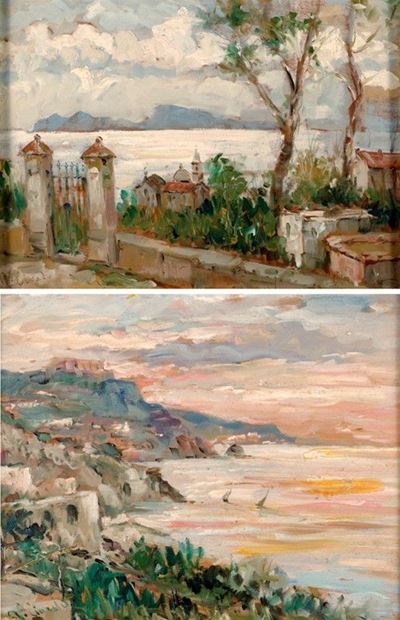 Paesaggio con Muretto e Cancello; Marina