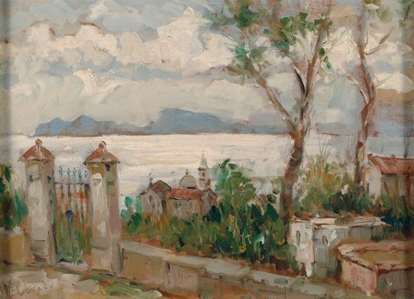 Vincenzo Ciardo - Paesaggio con Muretto e Cancello; Marina