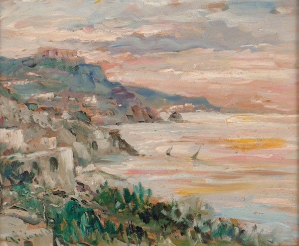 Vincenzo Ciardo - Paesaggio con Muretto e Cancello; Marina