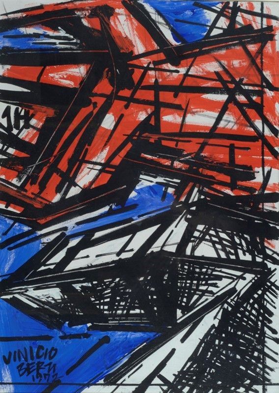 Vinicio Berti : Antagonisti 1H  (1972)  - Acrilico su tela - Asta Arte Moderna e Contemporanea - Galleria Pananti Casa d'Aste