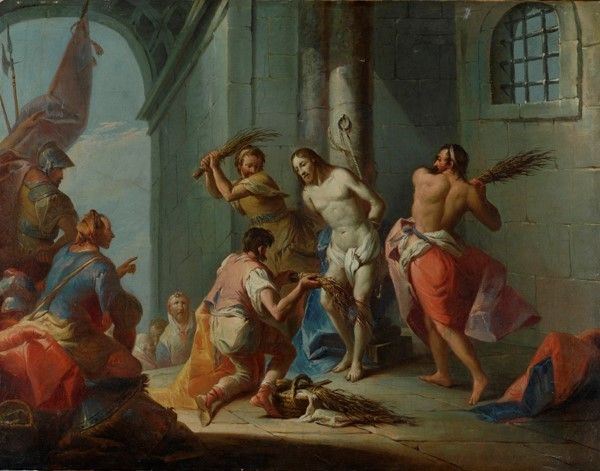 Jacopo Marieschi : Flagellazione di Cristo  - Olio su tela - Auction Antiquariato, mobili, porcellane e dipinti antichi - I - Galleria Pananti Casa d'Aste