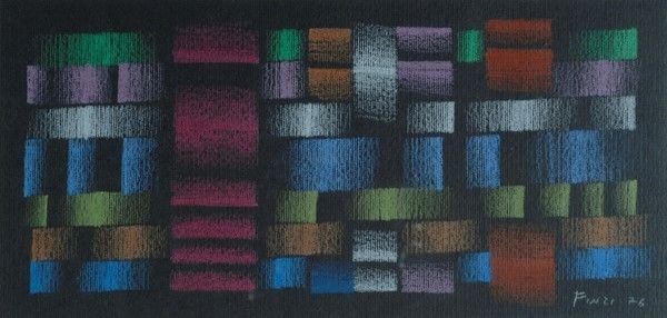 Ennio Finzi : Senza titolo  (1976)  - Pastelli su cartoncino - Asta Autori dell'800-900, Arte moderna e contemporanea - I - Galleria Pananti Casa d'Aste