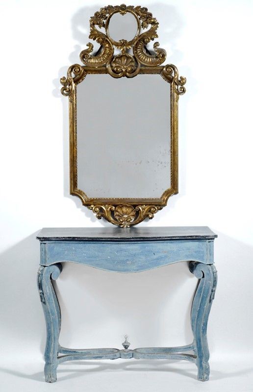 Consolle e una specchiera  - Asta Antiquariato, mobili, porcellane e dipinti antichi - I - Galleria Pananti Casa d'Aste