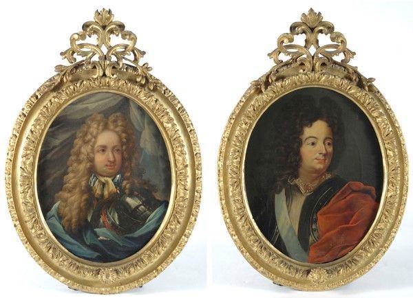 Scuola Romana, XVIII Sec. - Antonio e Francesco Farnese, Duchi di Parma e Piacenza