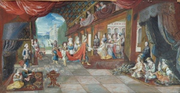 Scuola Francese, XVIII Sec. - Ricevimento in Onore di un Principe Orientale; Dignitario Seduto Ci...