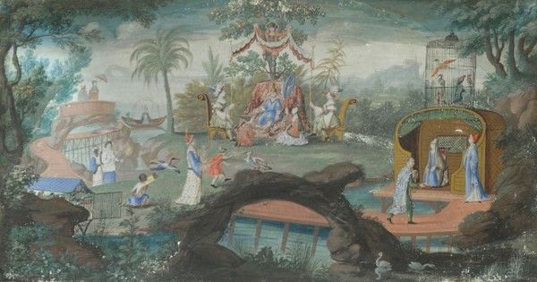 Scuola Francese, XVIII Sec. - Ricevimento in Onore di un Principe Orientale; Dignitario Seduto Ci...