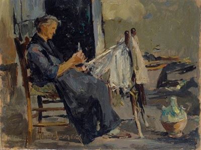 Vecchia al Telaio