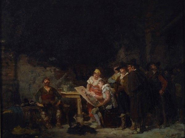 Annibale Gatti - Salvator Rosa ritrae un brigante