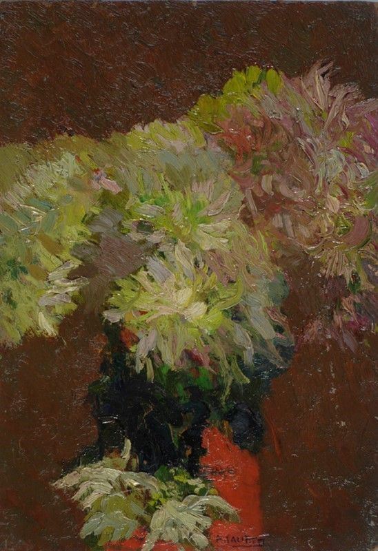Alberto Salietti - Vaso di crisantemi