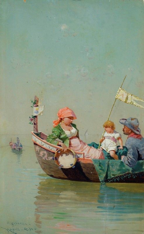 Giuseppe Cosenza - Figure in barca