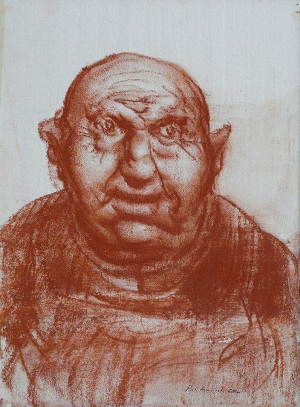 Pietro Annigoni : Volto  - Sanguigna su carta - Auction Autori dell'800-900, Arte moderna e contemporanea - I - Galleria Pananti Casa d'Aste