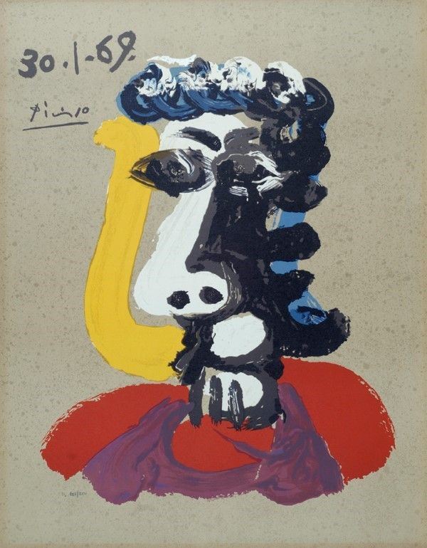 Pablo Picasso : Portraits Imaginaires  (1969)  - Litografia a colori - Auction Grafica ed edizioni - Galleria Pananti Casa d'Aste