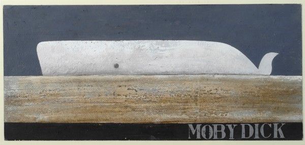 Pino Pascali : Moby Dick  (1964)  - Tecnica mista su cartoncino - Asta Arte Moderna e Contemporanea - Galleria Pananti Casa d'Aste