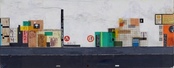 Pino Pascali : Codice stradale  (1966)  - Tecnica mista su cartoncino - Auction Arte Moderna e Contemporanea - Galleria Pananti Casa d'Aste