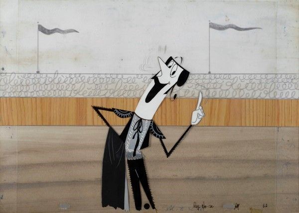 Pino Pascali : Salvador el Matador  (1962)  - Tecnica mista su acetato e cartoncino - Auction Autori dell'800-900, Arte moderna e contemporanea - I - Galleria Pananti Casa d'Aste