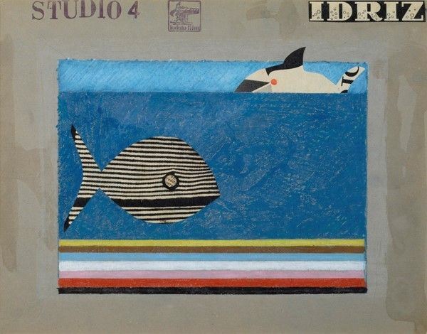 Pino Pascali : Idriz  (1966)  - Tecnica mista su cartoncino - Auction Arte Moderna e Contemporanea - Galleria Pananti Casa d'Aste