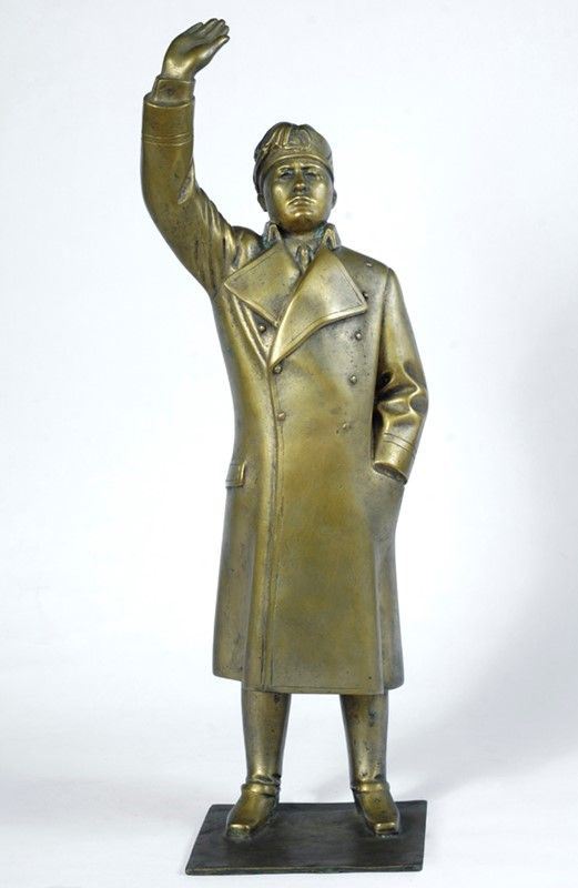 Francesco Messina : Il Duce  - Bronzo a patina dorata - Auction Arte Moderna e Contemporanea - Galleria Pananti Casa d'Aste