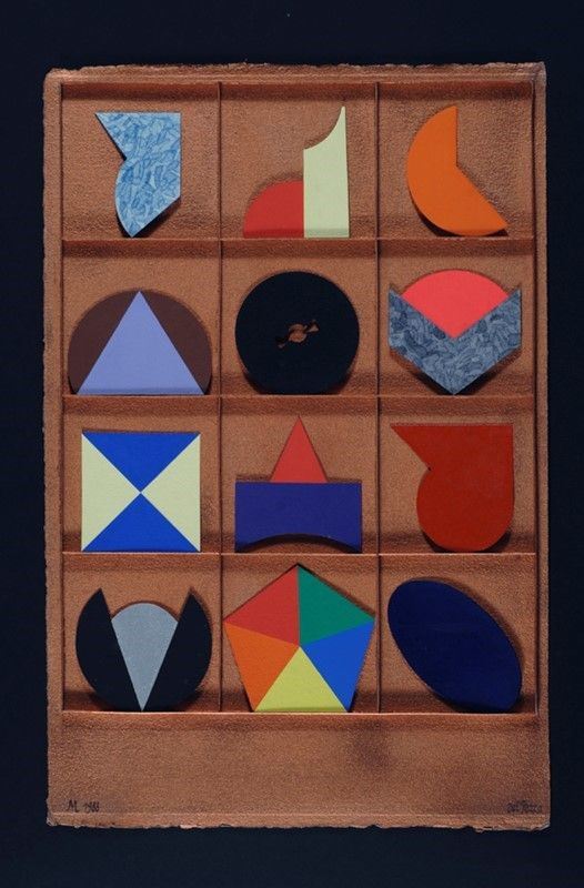 Lucio Del Pezzo : Senza titolo  (1988)  - Tecnica mista e collage di carta e cartone - Asta Arte Moderna e Contemporanea - Galleria Pananti Casa d'Aste