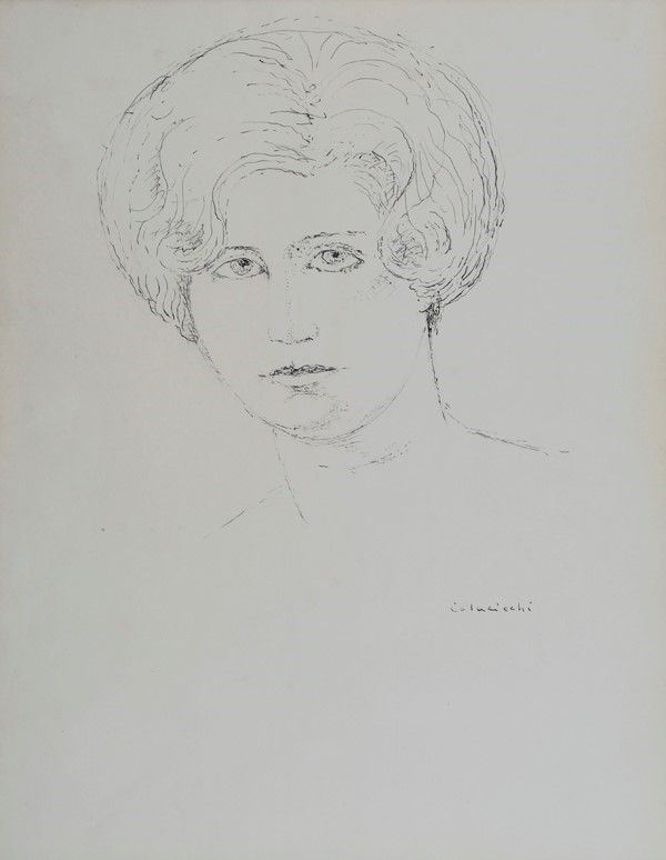 Giovanni Colacicchi - Ritratto Femminile