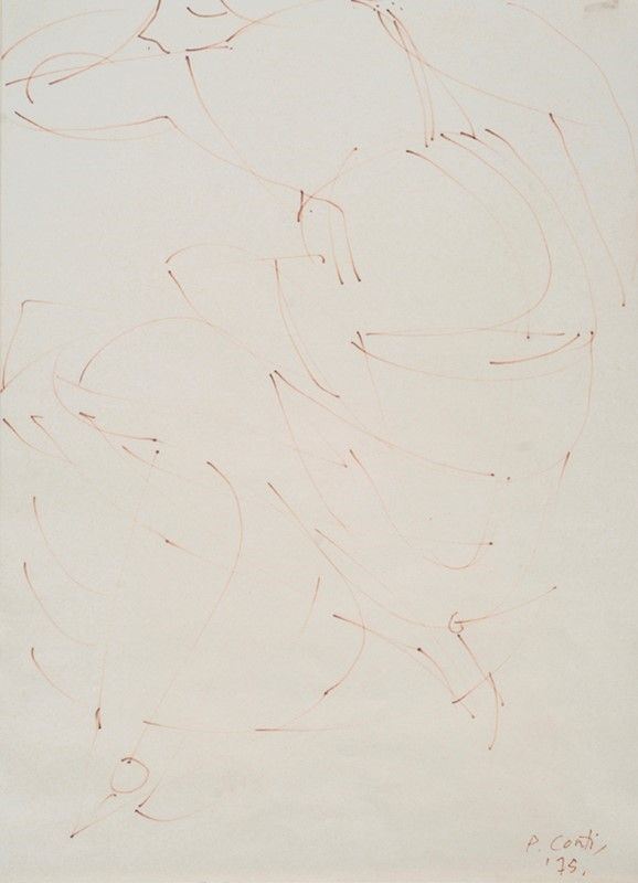 Primo Conti : Senza titolo  (1975)  - Inchiostro su carta - Auction ARTE MODERNA E CONTEMPORANEA - Galleria Pananti Casa d'Aste