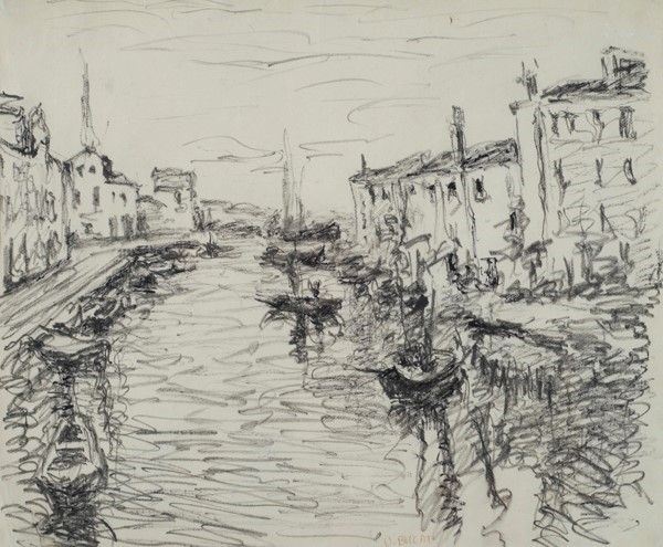Anonimo, XX sec. : Venezia  - Carboncino su carta - Auction AUTORI DEL XIX E XX SEC - Galleria Pananti Casa d'Aste