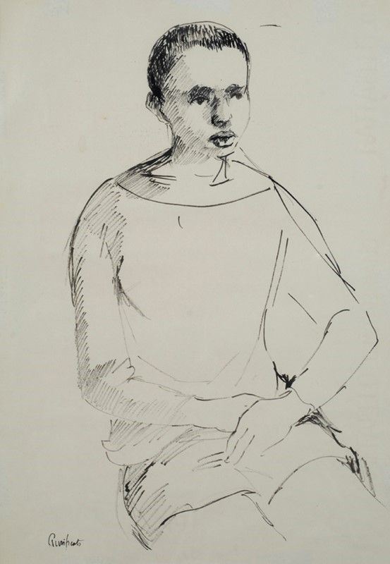 Domenico Purificato - Ragazzo Seduto