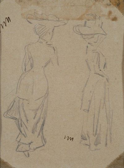 Studi di Donna con Cesto sulla Testa