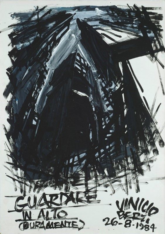 Vinicio Berti : Guardare in alto  (1984)  - Acrilico su cartoncino - Auction Arte Moderna e Contemporanea - Galleria Pananti Casa d'Aste