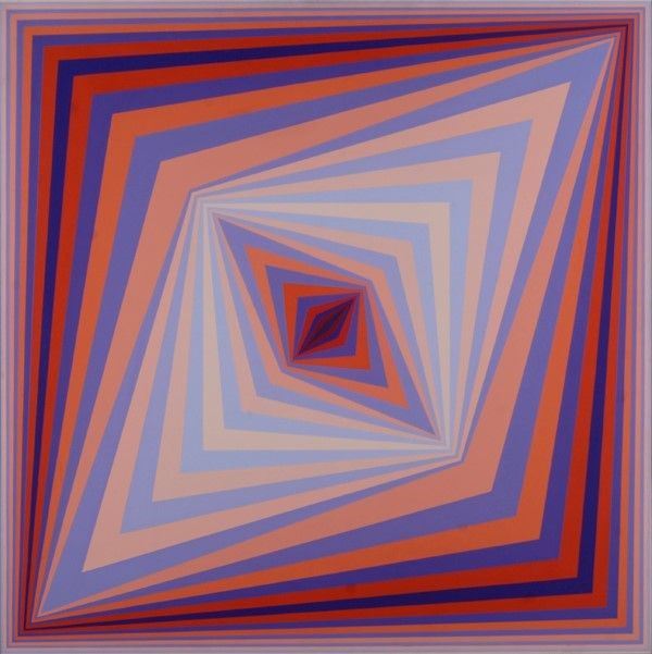 Victor Vasarely : Boïde  (1968-1989)  - Tempera e acrilico su tela - Auction Arte Moderna e Contemporanea - Galleria Pananti Casa d'Aste