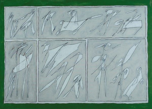 Achille Perilli : Senza titolo  (1964)  - Pomice e tempera su carta intelata - Asta Arte Moderna e Contemporanea - Galleria Pananti Casa d'Aste