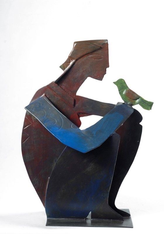 Fuad Aziz : Senza titolo  - Bronzo colorato - Auction Arte Moderna e Contemporanea - Galleria Pananti Casa d'Aste