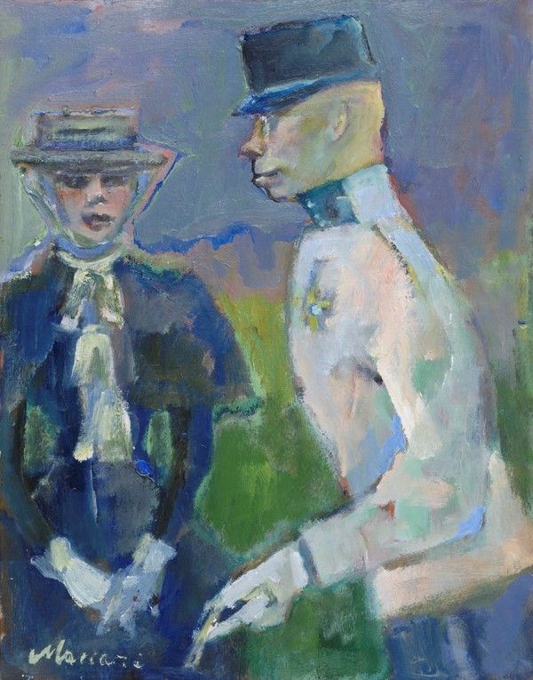 Mino Maccari - Passeggiata con Von Stroheim