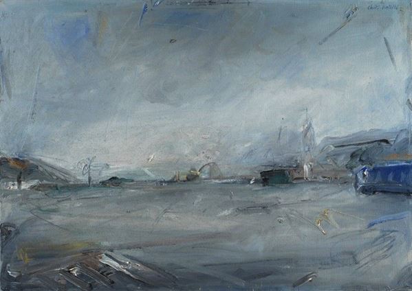 Folco Chiti Batelli : Paesaggio  (1982)  - Olio su tela - Asta Arte Moderna e Contemporanea - III - Galleria Pananti Casa d'Aste